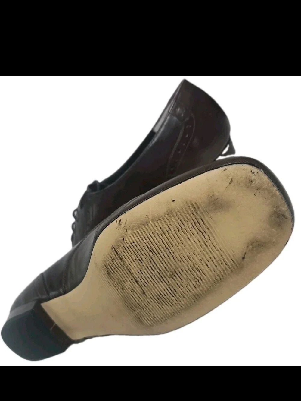 Xapeal Dapper Women Leather Sz11N Brown VTG Oxford Wingtip Flat Academia Work[8A